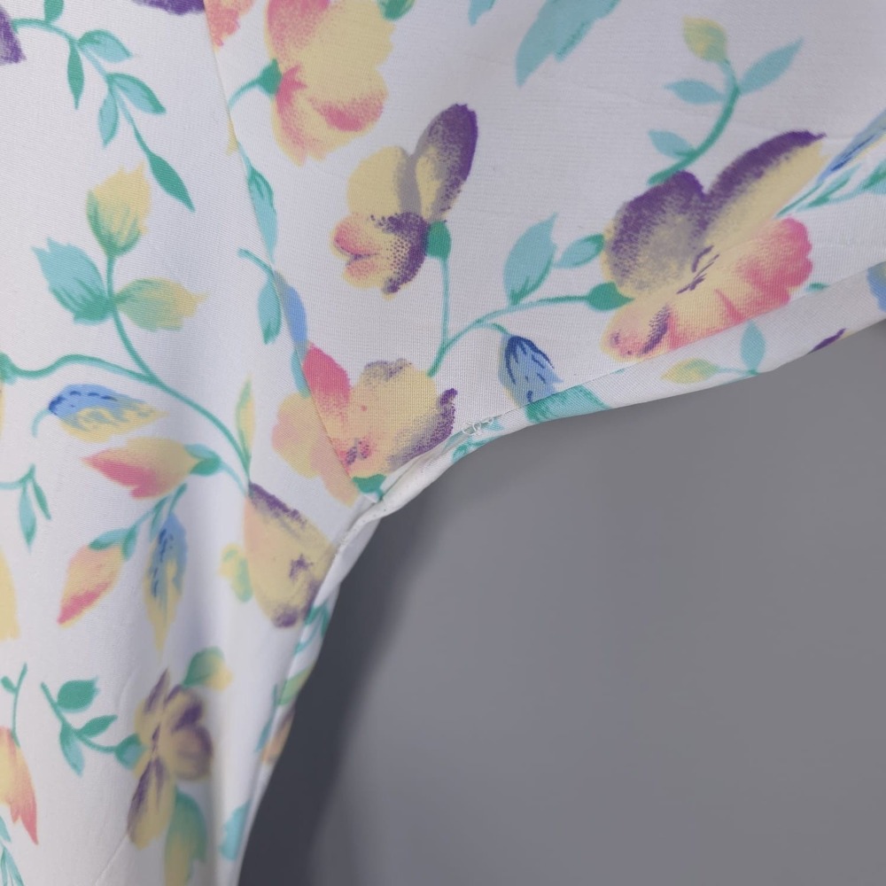 VICTORIA'S SECRET Vintage Floral Wrap Robe Long Sleeve Belted Maxi M/L Hong Kong - Picture 10 of 11